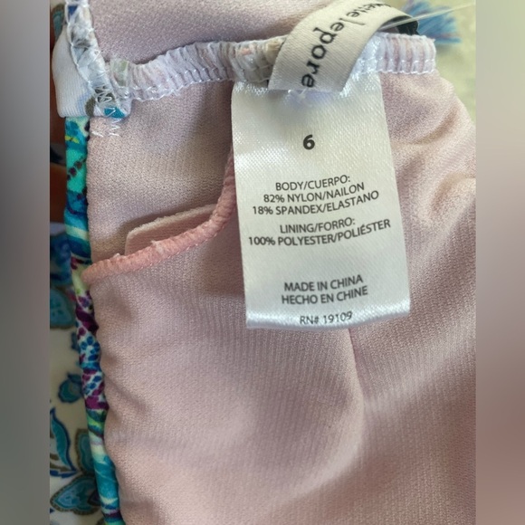 Nanette Lepore 6 Blue Swimsuit Bikini 2 Piece Bralette High Waisted Beach Summer - Picture 10 of 10